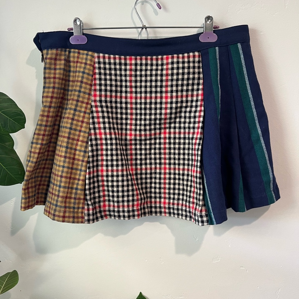 Rowing Blazers Navy and Plaid Mini Skirt - Picture 6 of 10